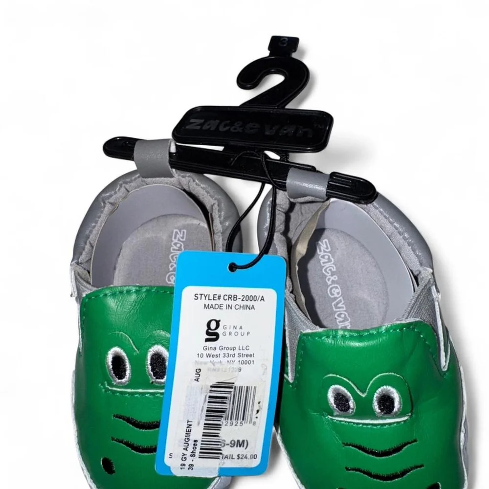 Zac & Evan Baby Crocodile Shoes NWT Size 6–9M